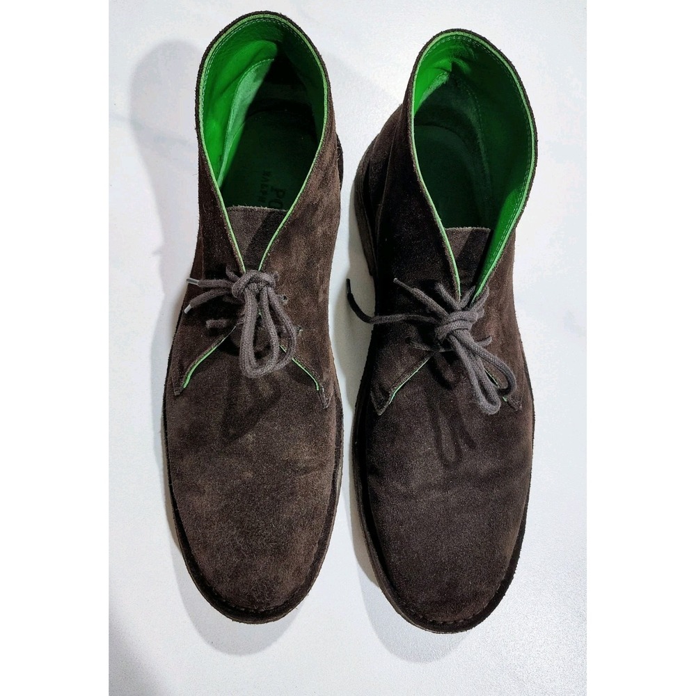 Polo Ralph Lauren Men's Boots Brown Suede Chukka Ankle Size 11  Made In Spain - Picture 2 of 11